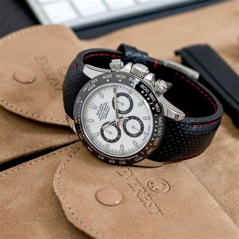 rolex daytona suede strap|rolex daytona with rubber strap.